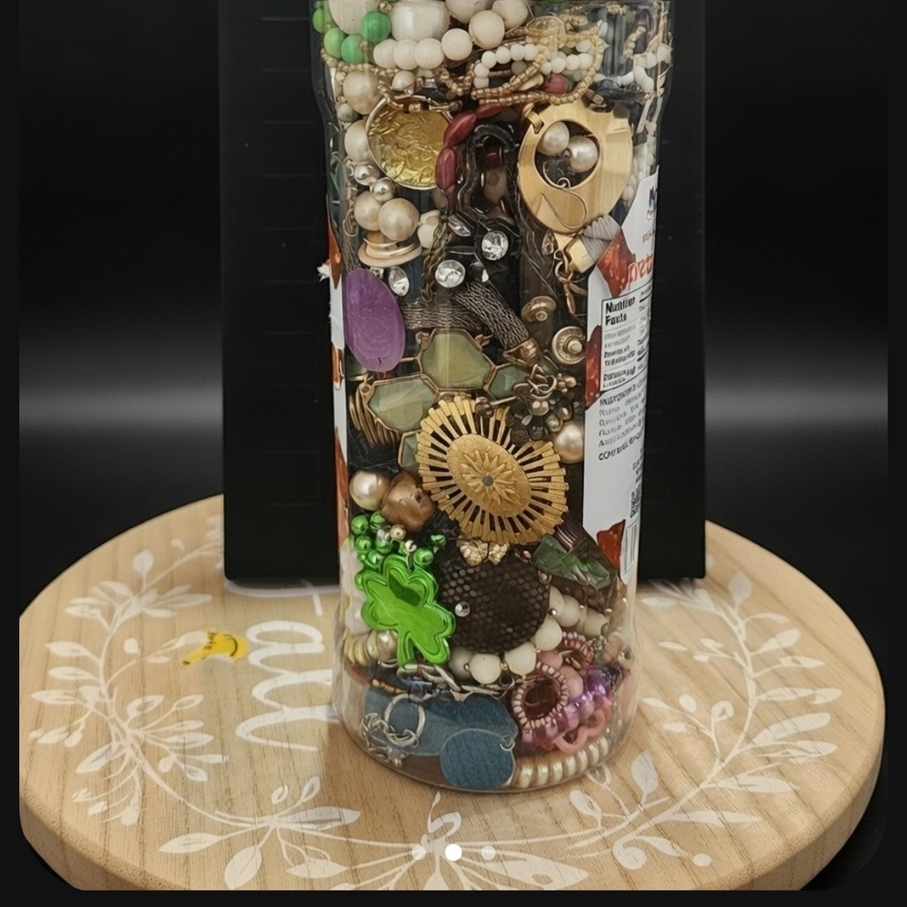 Assorted Broke Jewelry Collection For Crafts DIY Art Pictures Bundle Lot Mystery